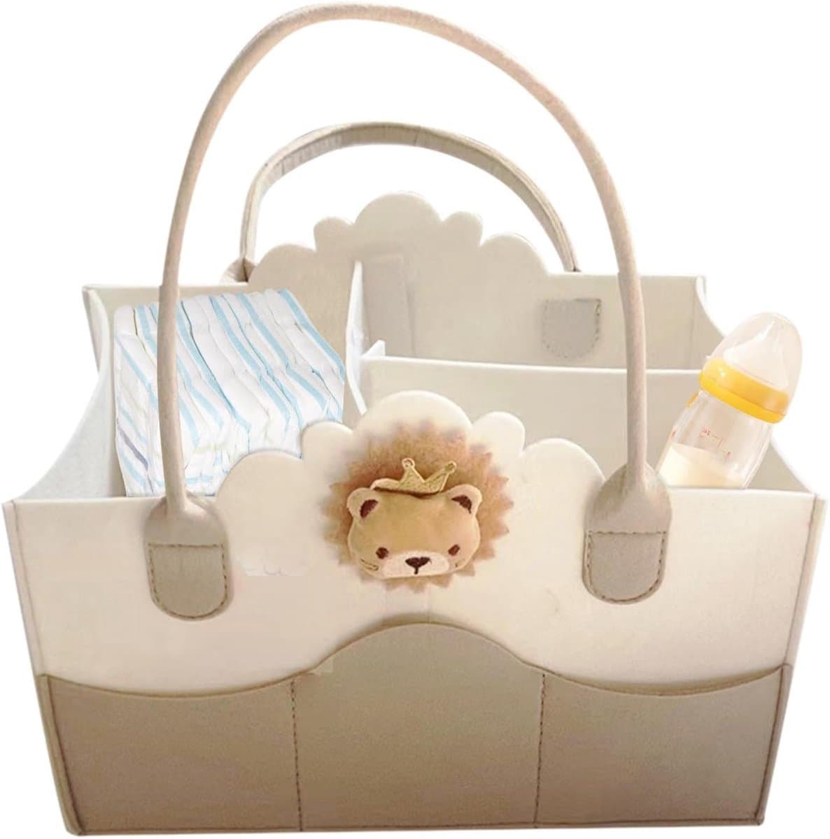 Luiertas - Babydraagtas Mama tas - Reizen en Dagelijks - Grote capaciteit Vilt - 33 x 23 x 18 cm