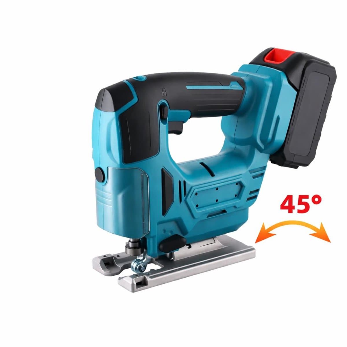 Allero Decoupeerzaag - Decoupeerzaag Met Accu - 18V - Handzaag - Hout - Metaal - Plastic - Draadloze Zaag - 45° Links en Rechts