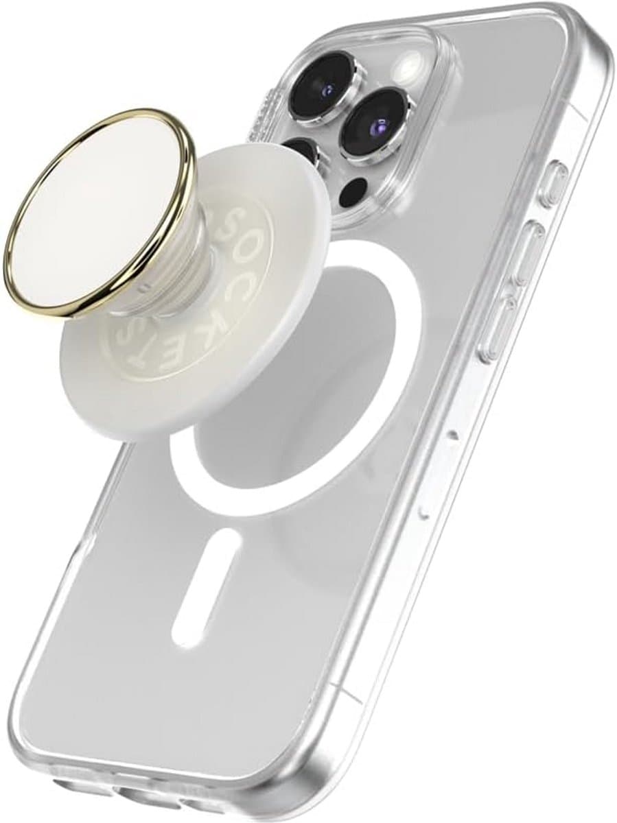 Ronde MagSafe Grip met Adapterring – Uittrekbare Handgreep en Stand voor Smartphones
