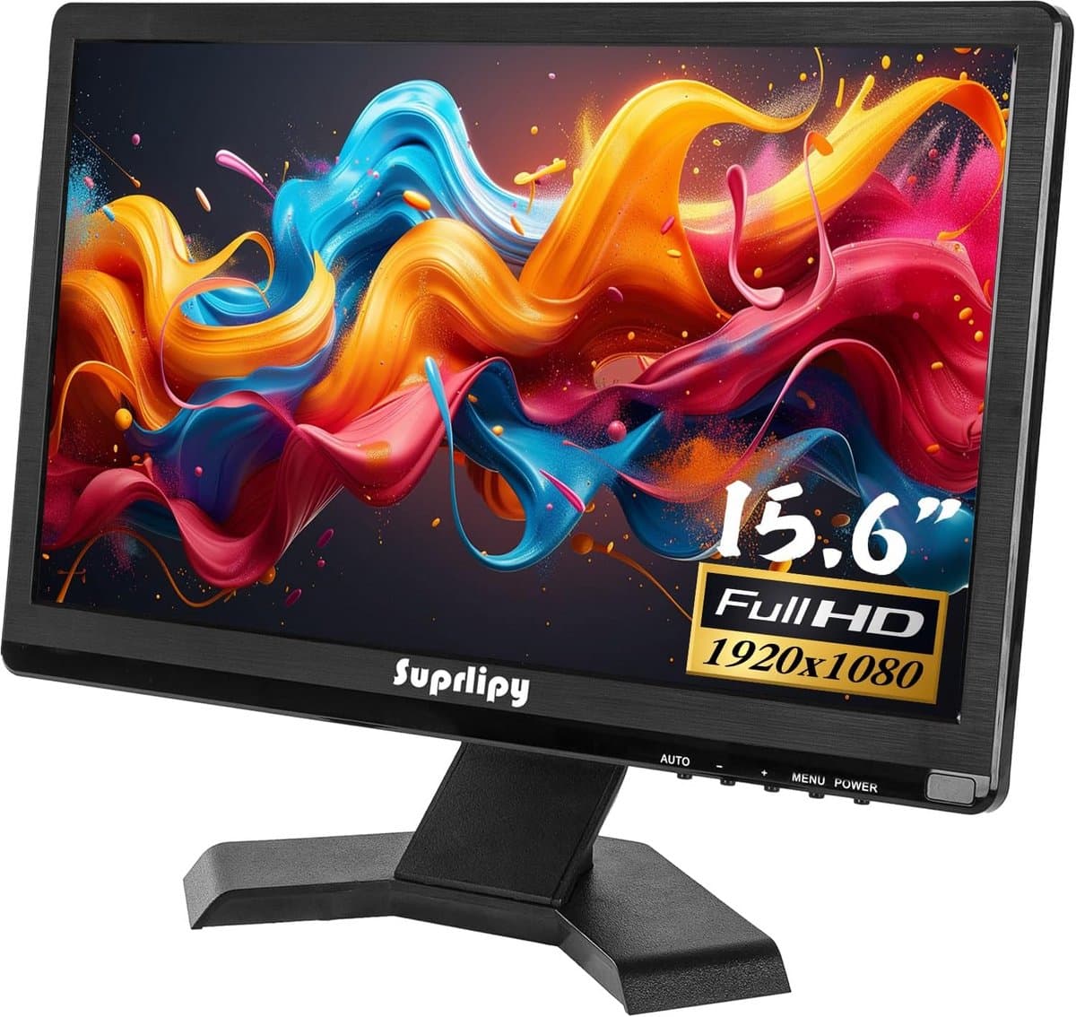 15,6 inch FHD IPS Monitor 1920x1080 met HDMI, VGA, BNC, AV en USB voor CCTV, PC en RasPi