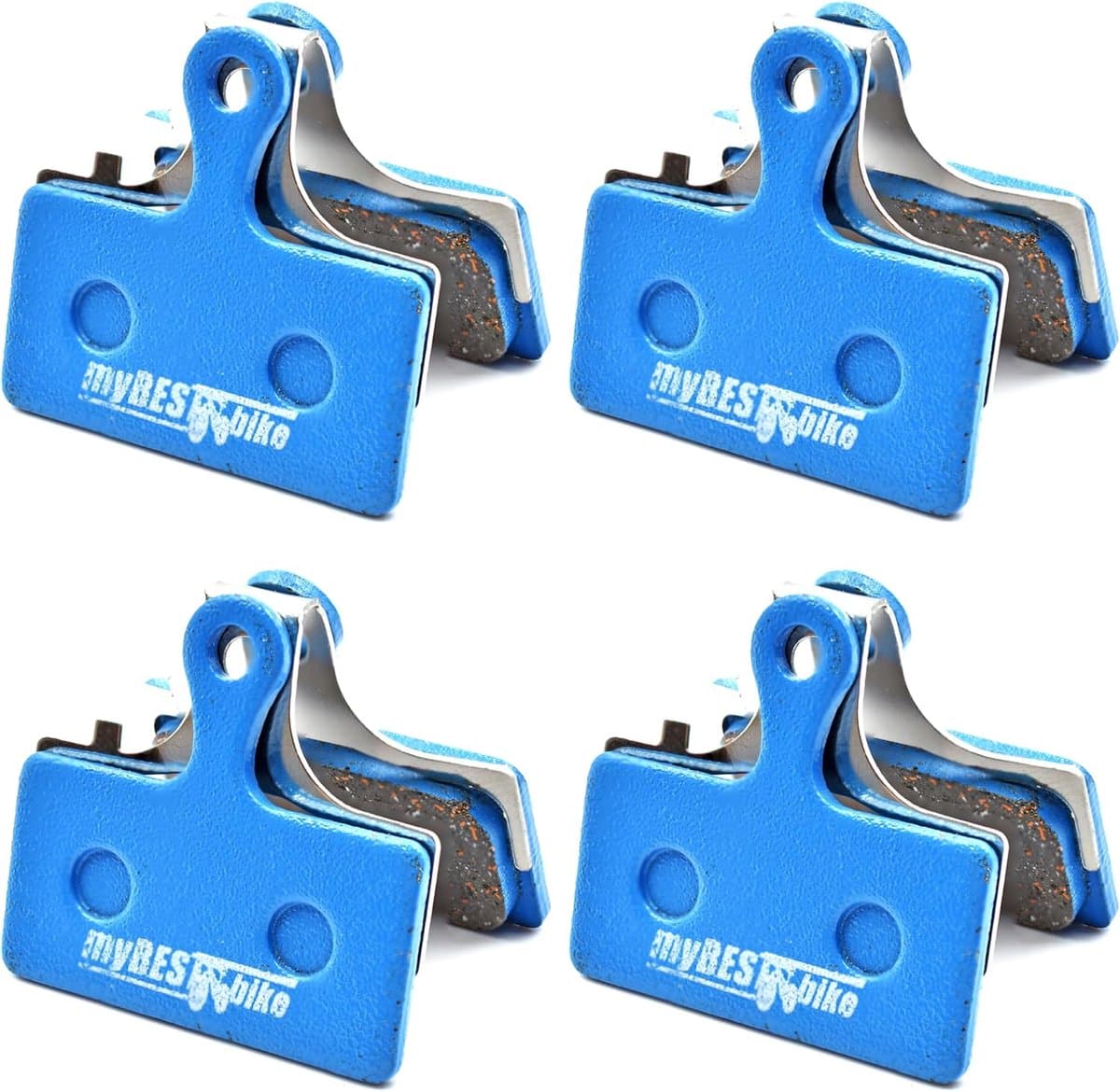 Fietsremblokken 4 paar - Remblokken - Schijfremmen Onderhoud - Semi-metalen Materiaal - 32x295x4mm - Blauw