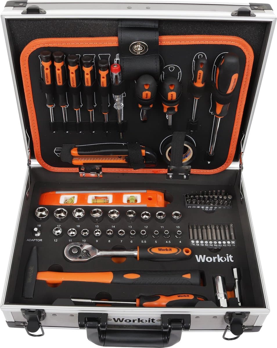 Boxer® 107-Delige gereedschapsset in koffer - XXL Toolbox - Gereedschapskoffer Gevuld - Gereedschapskist - Schroevendraaierset - Aluminium - Handgereedschap - Basisgereedschap - Cadeau voor mannen - Housewarming Cadeau