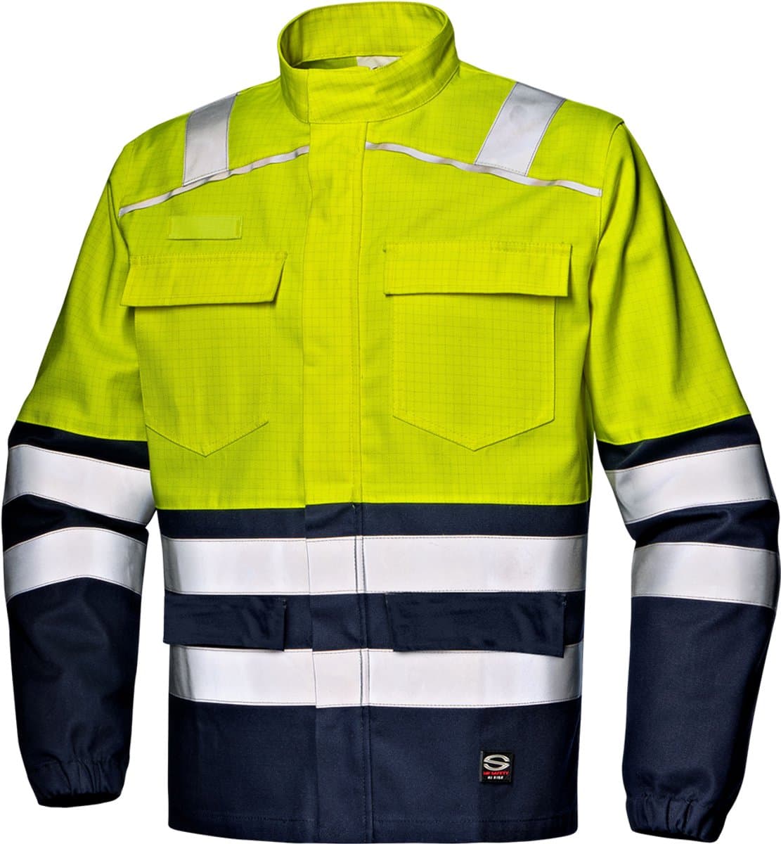 SIR SAFETY SUPERTECH 360 Hi Vis Reflecterend Stof Werkjas HEREN Veiligheidsjas Geel Blauw - Vlamvertragend - Antistatisch