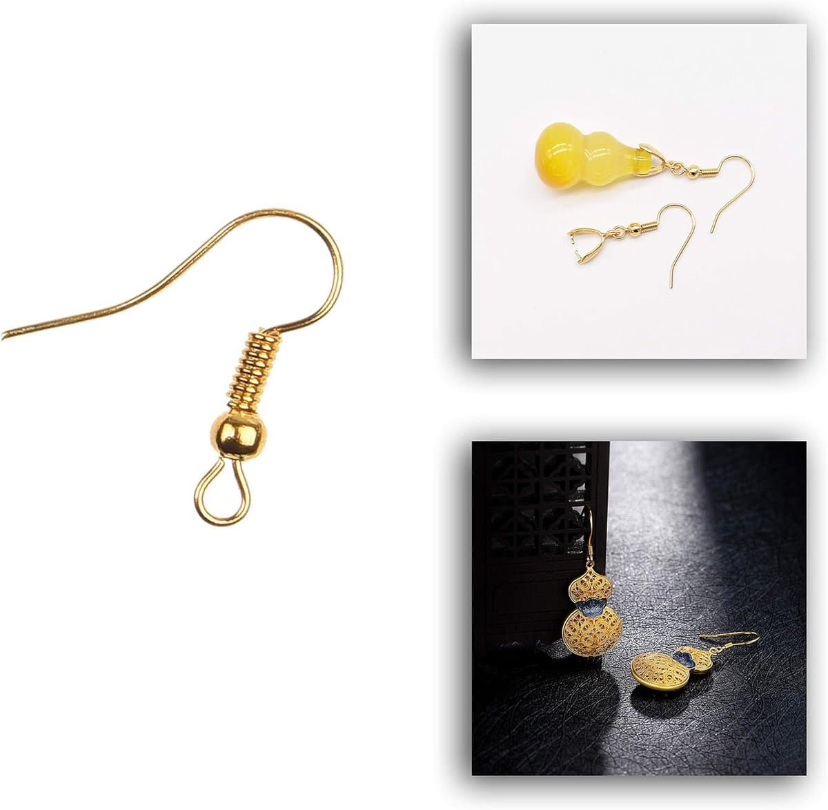 Oorhaakjes Goudkleurig – 200 Stuks – 18mm – Nikkelvrij & Hypoallergeen – Met Spoel en Bal – Ideaal voor DIY Sieraden & Oorbellen Maken