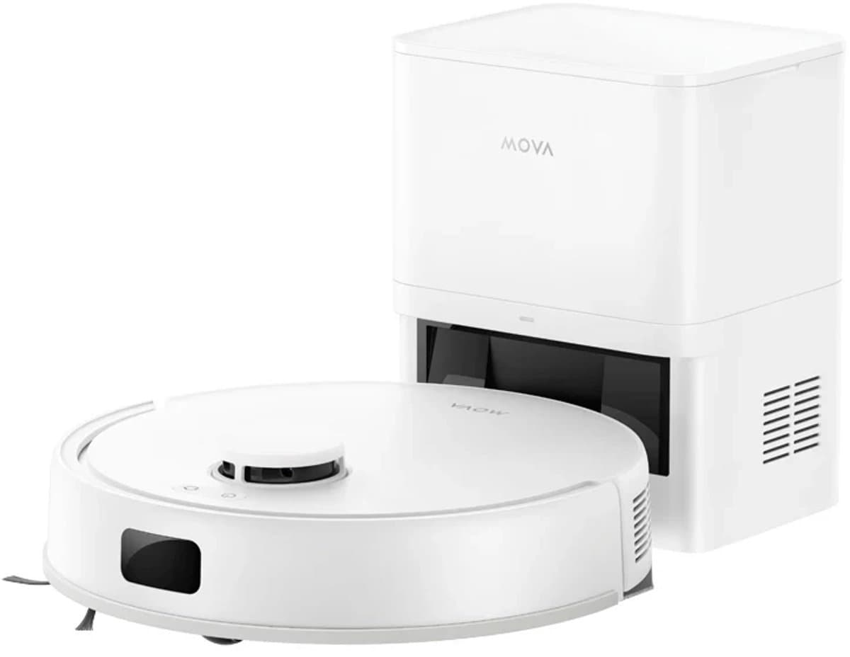 MOVA E20 Plu - Robotstofzuiger met dweilfunctie - Automatische stofafvoer, LSD-laser mapping, Neemt huisdierharen op