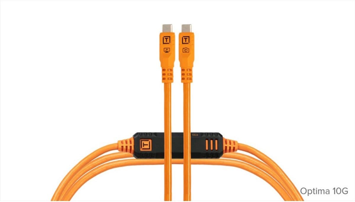 Tether Tools TetherPro Optima 10G USB-C to USB-C 4.6m Straight To Straight Orange