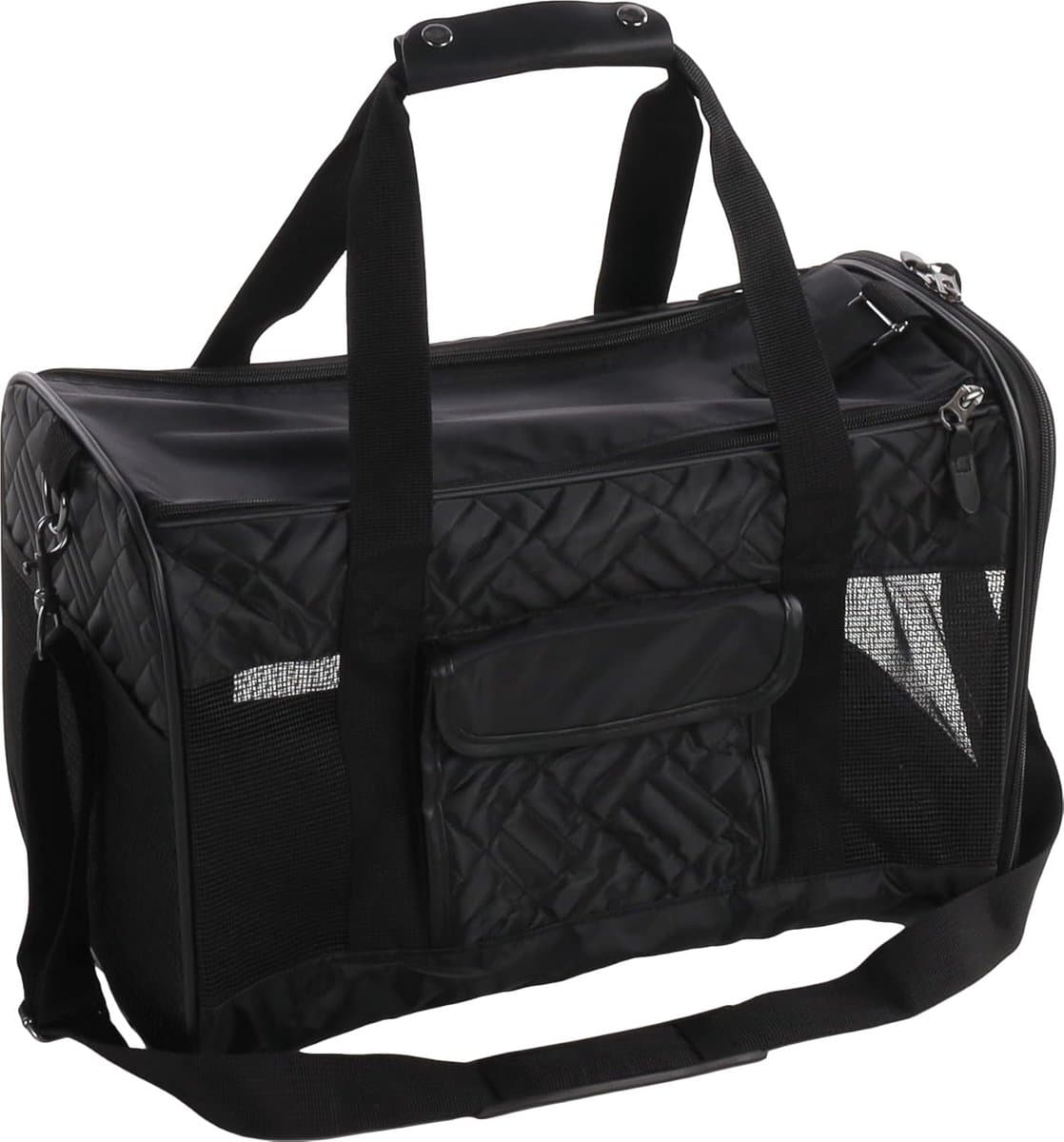 Comfortabele Reistas voor Hond of Kat (45x29x28 cm) - Reismand met Schouderdraagriem