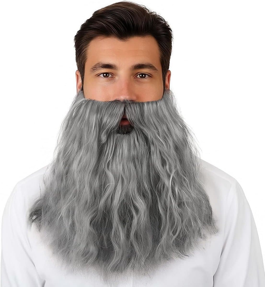 Tovenaarsbaard Grijs Wit Cosplay Carnaval Halloween Ademend Materiaal
