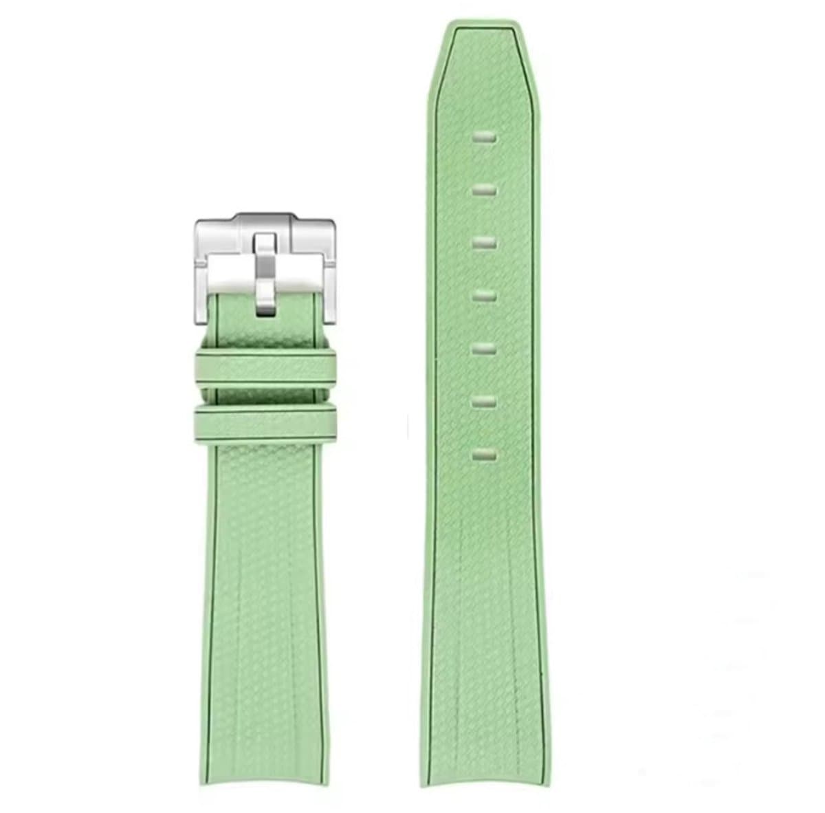 Actie4you® - Horlogeband Geschikt voor Omega MoonSwatch - Swatch - Rolex - SEIKO - Speedmaster - Rubberen horlogeband met perfecte pasvorm - 20mm – Licht Groen