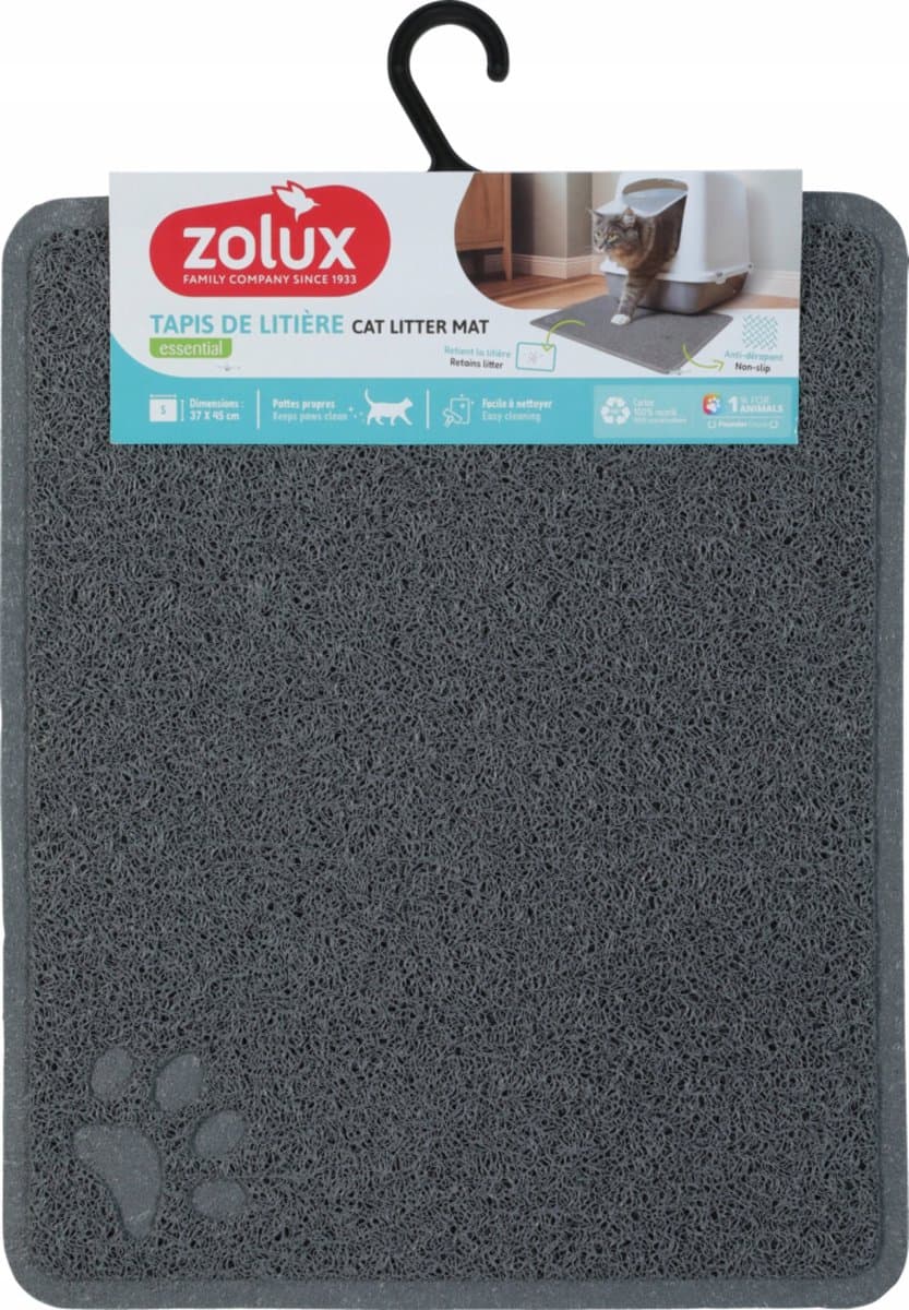 Zolux Kattenbakmat Grijs 37x45 cm - Houd je huis schoon