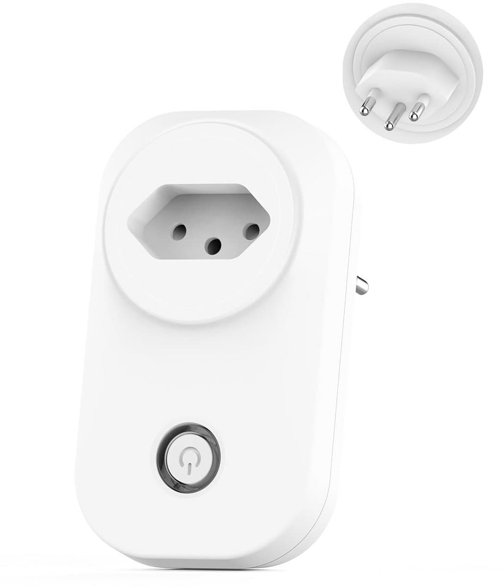 Slim Wifi-stopcontact Zwitserland met energieverbruikmeting, compatibel met spraakassistenten en Smart Life app