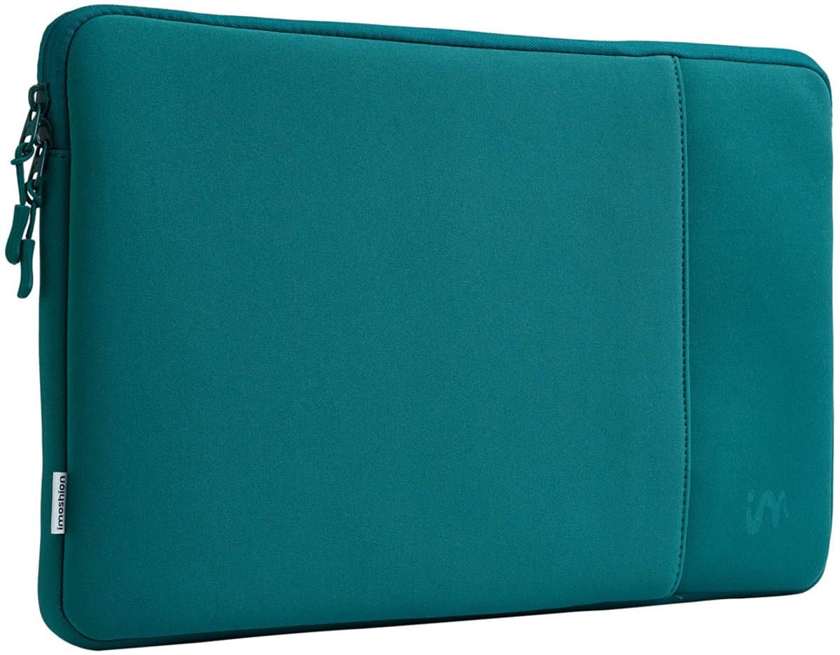 imoshion Laptop sleeve met vak - Laptop Hoes geschikt voor 14 / 14.2 inch - Petrol Green