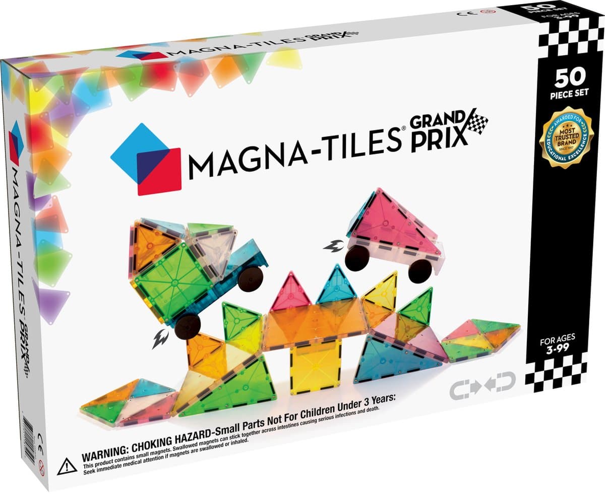 Magna-Tiles Grand Prix Frost Colors - Constructiespeelgoed - 50 stuks