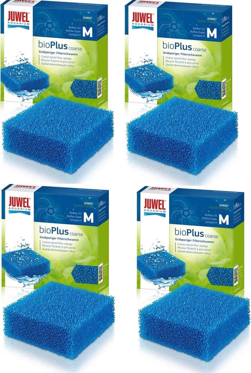 Juwel - Bioplus M Grof (compact) - Blauw - 4 stuks