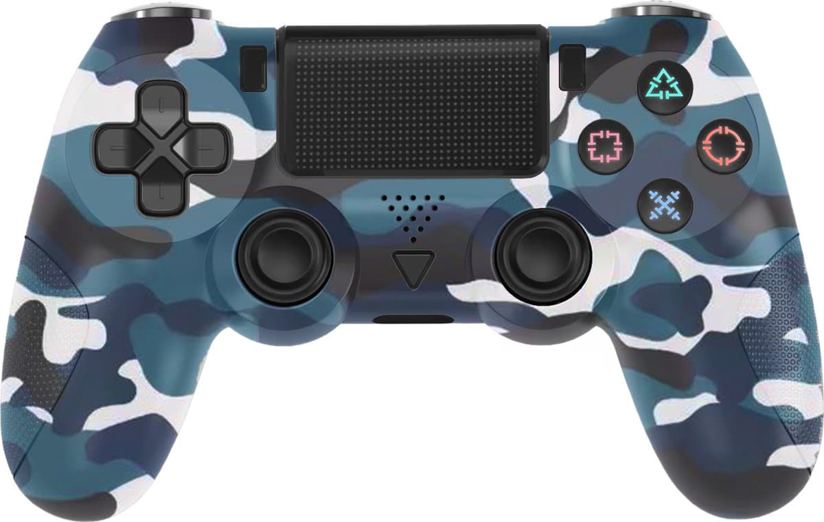 Dadson Draadloze Controller - Geschikt voor PS4 - Camouflage Blauw