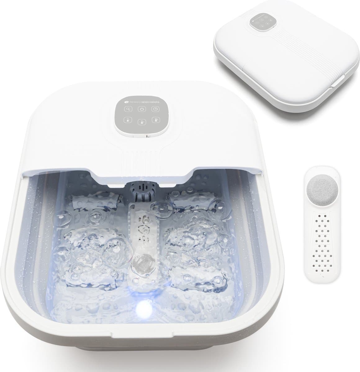 Rio FTBH13 - opvouwbaar voetenbad - 3 warmtestanden - afstandsbediening - incl pluimsteen - 500 Watt