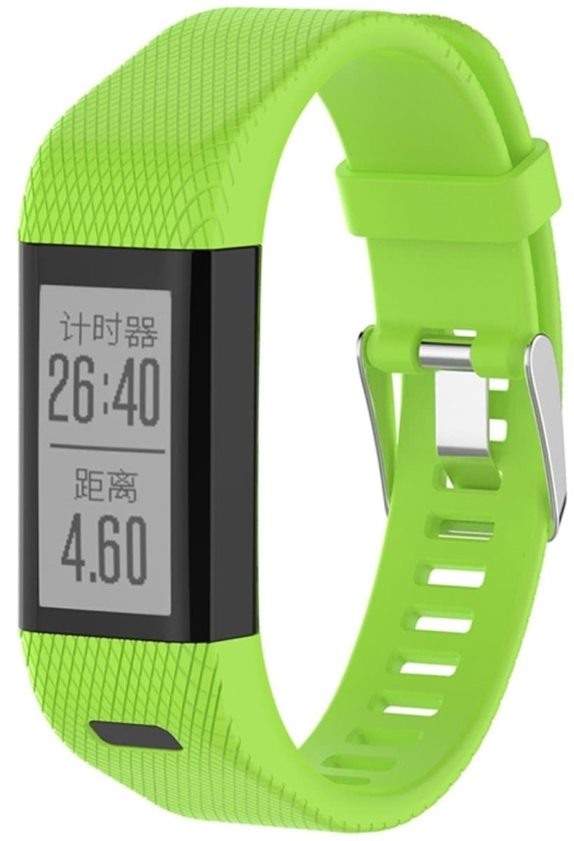 Smart Watch siliconen polsband horlogeband voor Garmin Vivosmart HR + (groen)