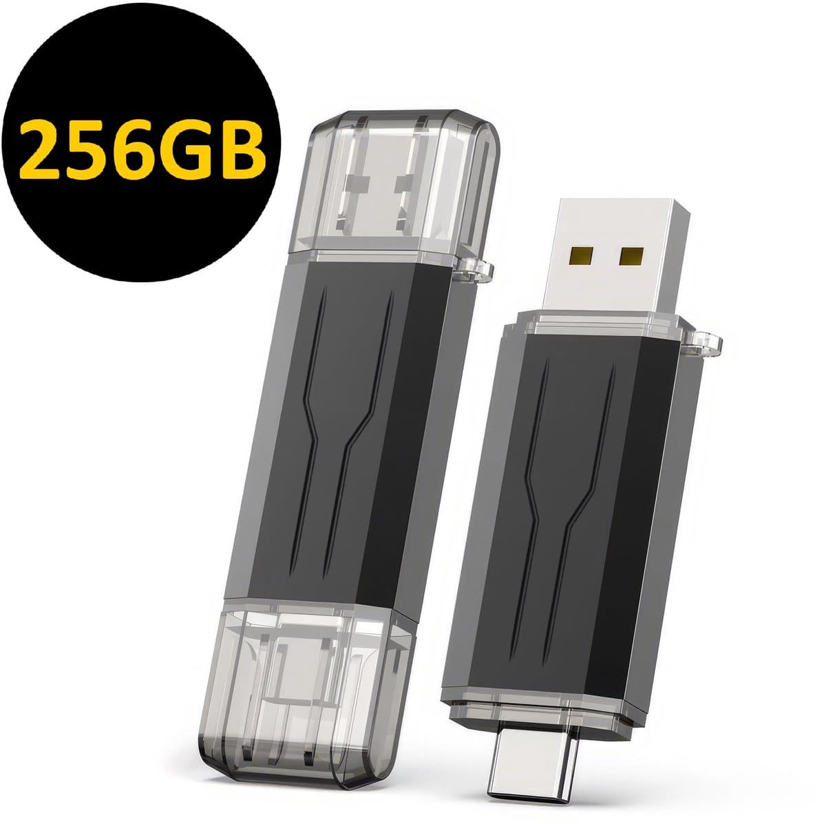 ThunderGold USB Stick 256 GB - USB-Sticks - USB C Stick - USB C en USB A - USB 3.0 - Geschikt voor laptops, smartphones en tablets
