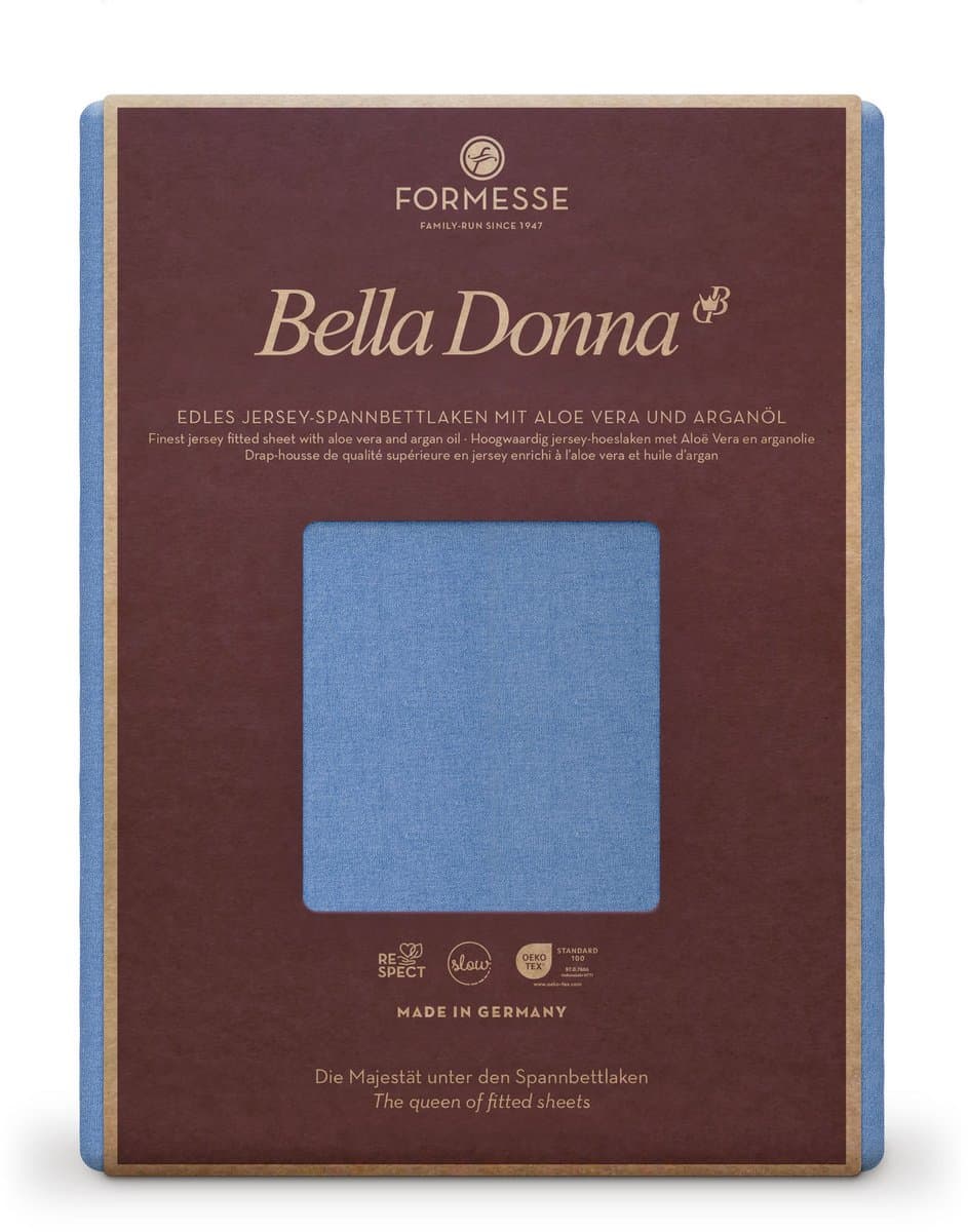 Hoeslaken Bella Donna Jersey Alto 200-220x220-240 cm (jeansblauw 0211)