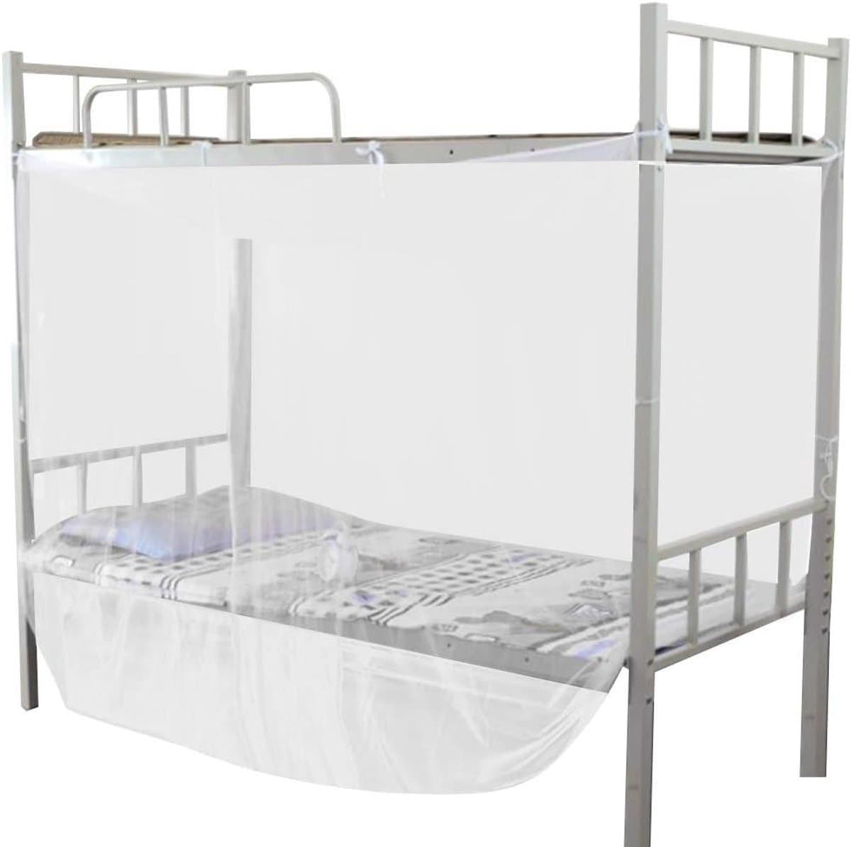 Klamboe Studentenkamer - Muggennet Luifel - Bescherming tegen Insecten - Fijn Mesh Gaas - 95x195x150cm - Wit