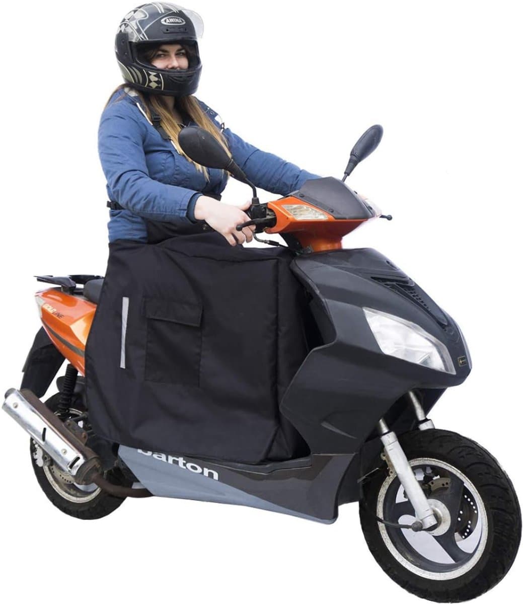 Aurixi® Beenkleed Scooter - Scooterkleed - Universeel Beenkleed - Universele Maat - met Zak - Zwart - 30cm x 18cm x 7cm