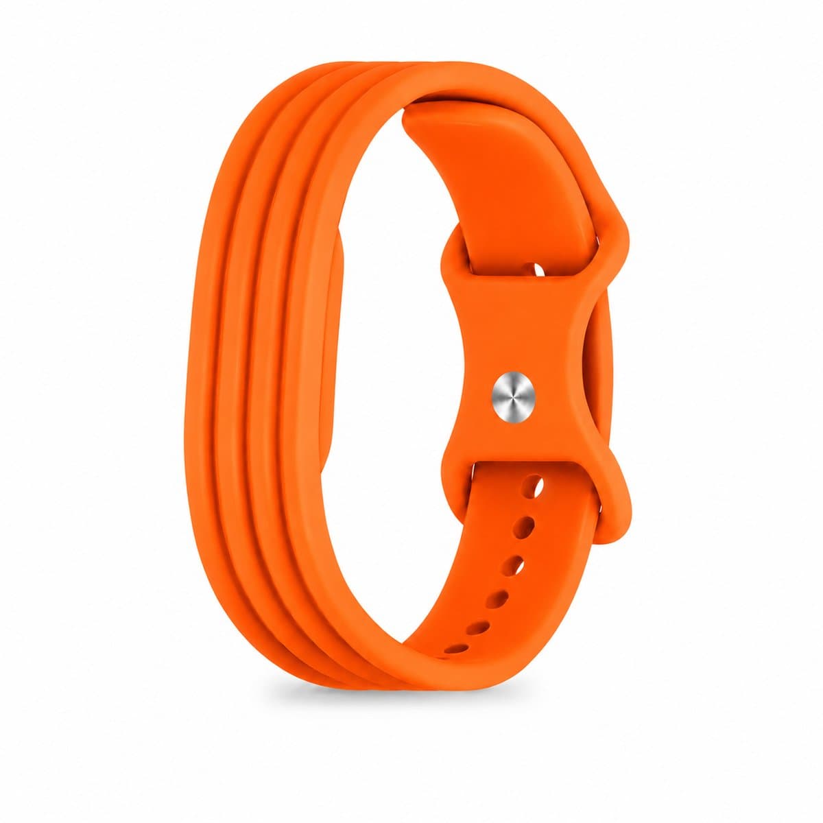 Celaris Siliconen Sportbandje Geschikt voor Fitbit Air – Smal Ribbel Design – Oranje