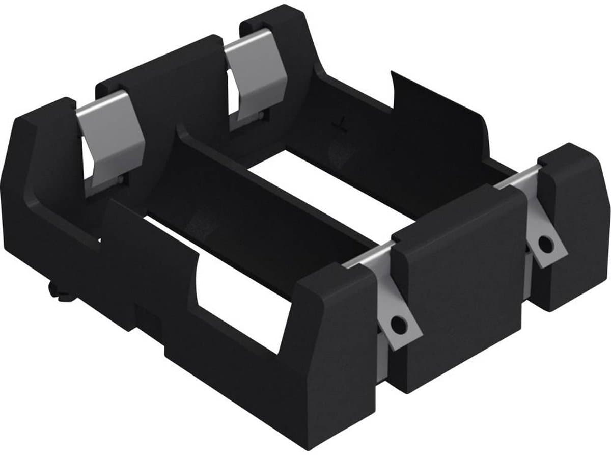 Keystone 1102 Batterijhouder 2 18350 Soldeeraansluiting (l x b x h) 49 x 40 x 15 mm