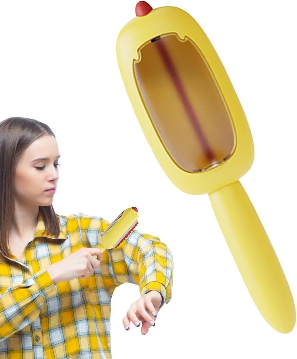 Herbruikbare Pluisroller - Haarverwijderaar - Huisdier Haar Verwijderen - Wasbaar en Herbruikbaar - 22.5 cm - Geel