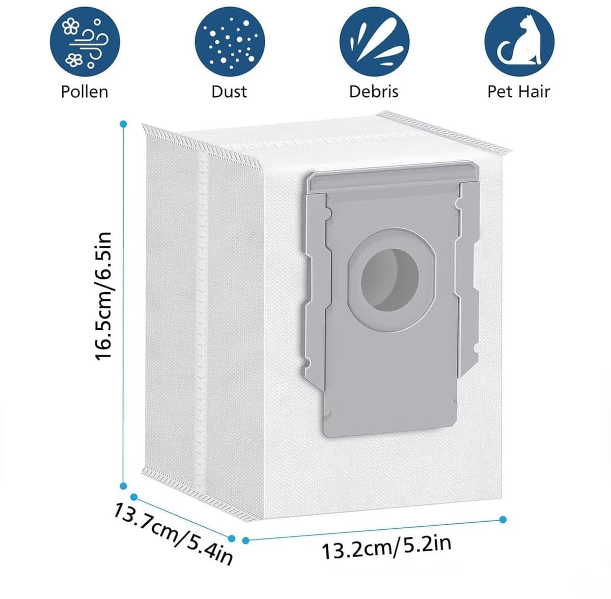 Dailygoods - 4 stuks stofzuigerzakken voor iRobot Roomba, grote capaciteit stofzuigerzakken voor iRobot Roomba i7 i7+ i7 plus i8, i8+, i3, i3+, i4, i4+, i6, i6+, j7, j7+, s9, s9+