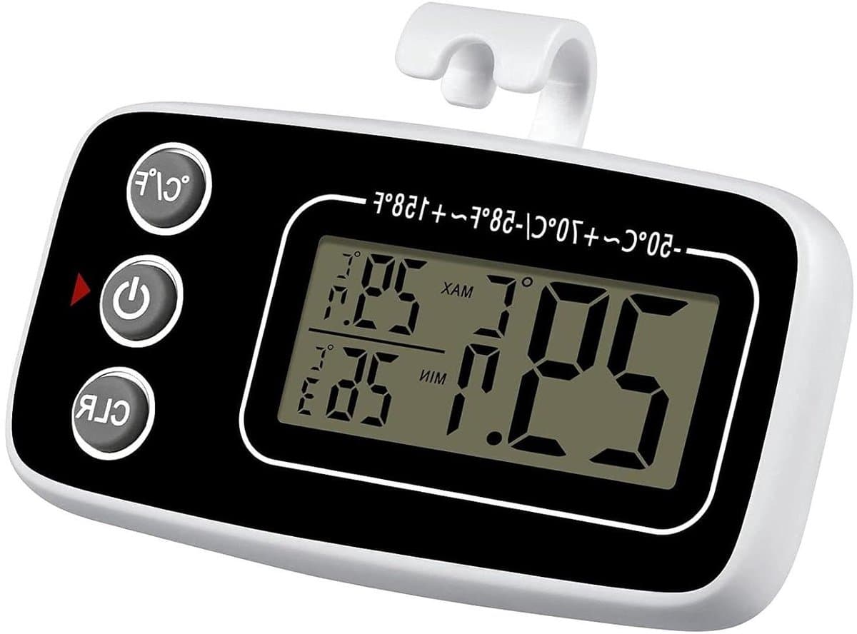Digitale Koelkast Thermometer - Temperatuur Monitor - Voedsel Veiligheid - Min Max Records - -50 tot 70 C - Wit