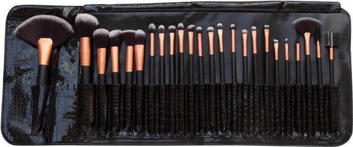 Rio BRST - Professionele Make-up Kwasten - Kwastenset - 24 stuks - incl reistas