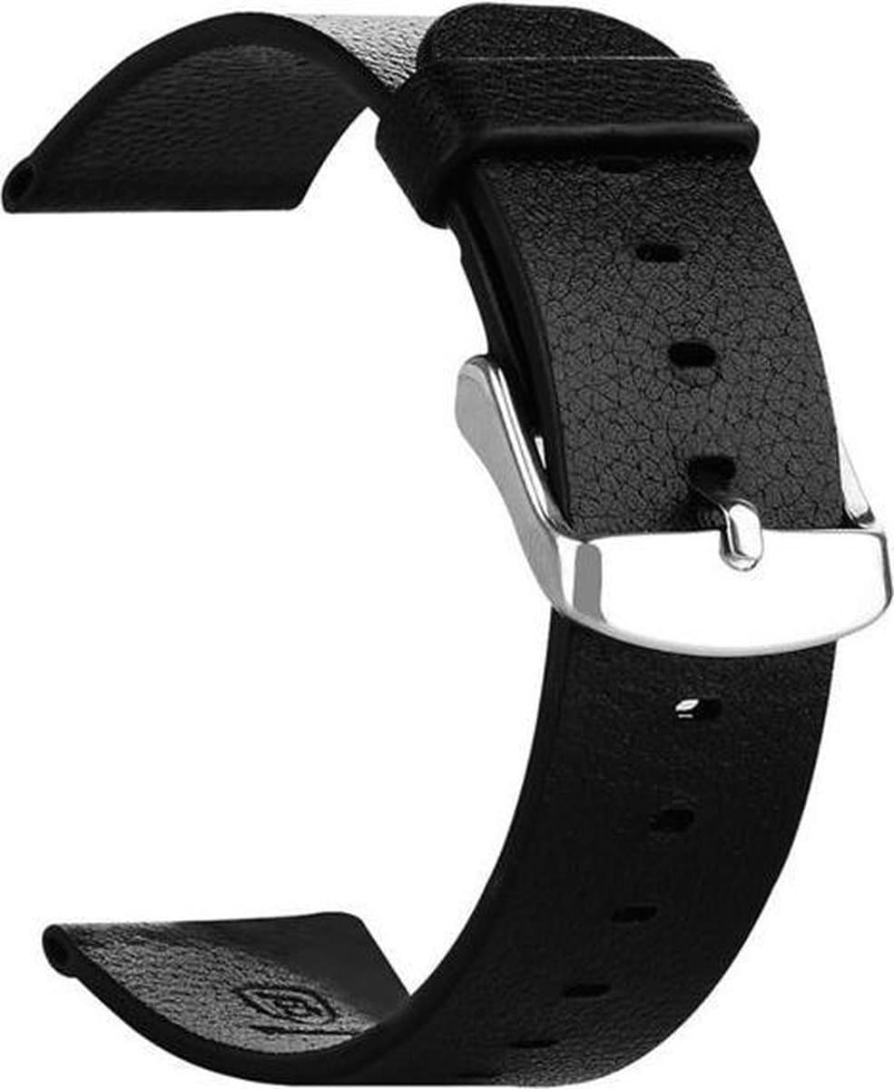 Baseus leren armband voor Apple Watch (38mm) - zwart