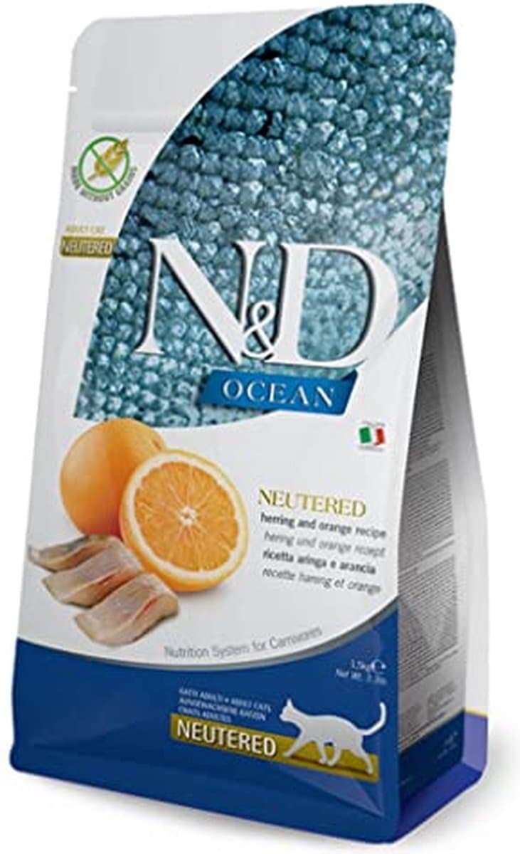 Farmina N&D Ocean Kattenvoer Haring met Sinaasappel 1,5 kg