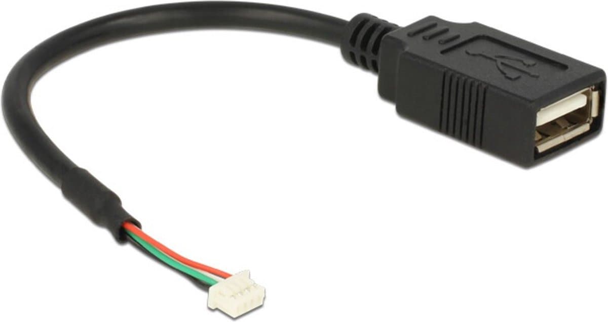 USB kabel USB 2.0 Pin Header Vrouw 1.25 mm 4 Pin naar USB 2.0 Type-A Vrouw 15 cm