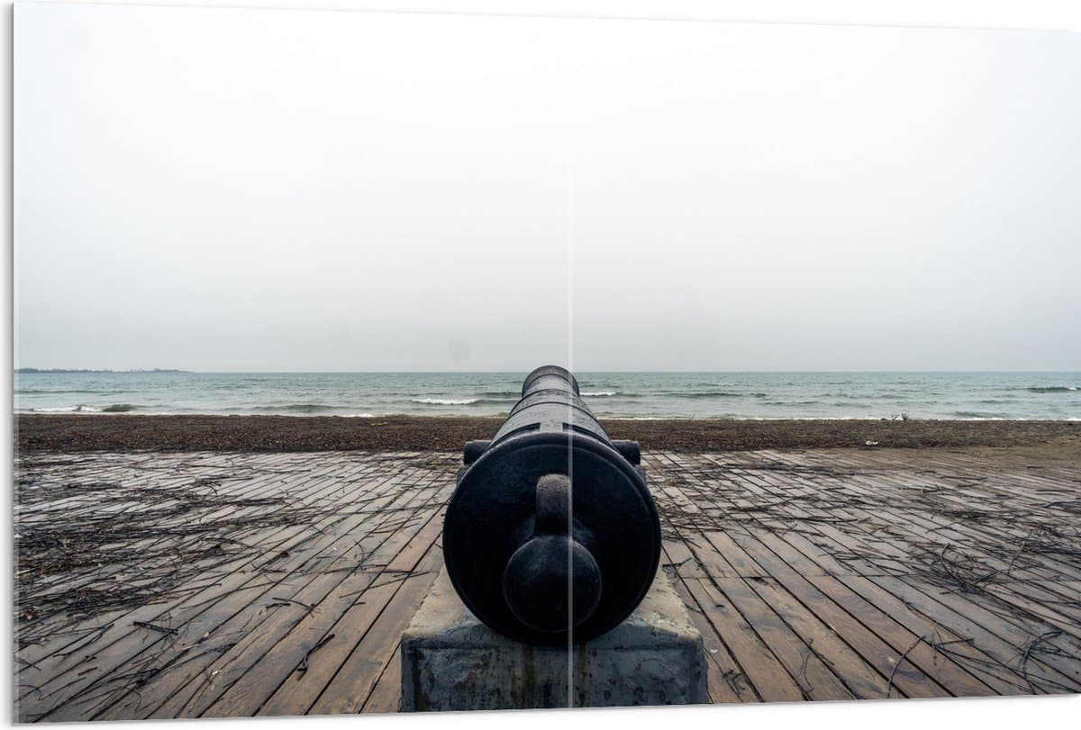 Acrylglas - Kanon - Water - Zee - Hout - 120x80 cm Foto op Acrylglas (Wanddecoratie op Acrylaat)