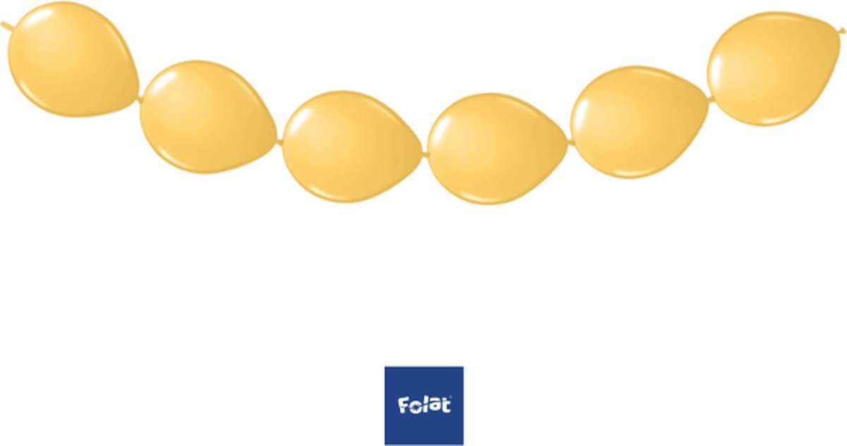 Folat - Knoopballonnen voor Ballonnenslinger Goud Metallic 25 cm - 8 stuks