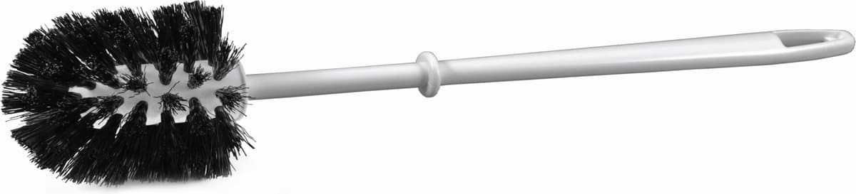 Wc/toiletborstel kunststof - zwart/wit - 37 cm - Toilet/badkameraccessoires