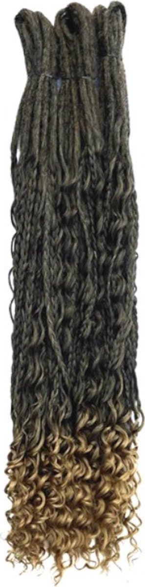 Dreadlocks DE Boho box 1b to lightbrown 10 stuks - Gehaakte dreadlocks - Dreadlocks single ended - Dreadlock extensions - Hair extensions - Dreadlock beads – Synthetisch haar