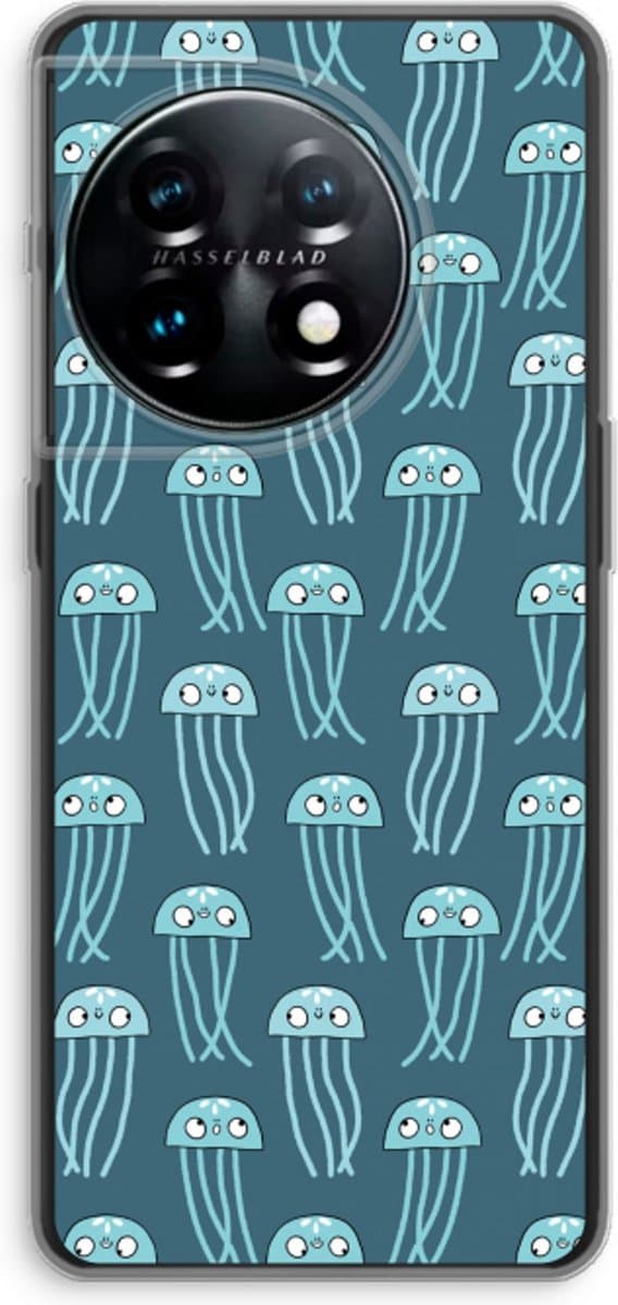 Case Company® - Hoesje geschikt voor OnePlus 11 hoesje - Kwallie - Soft Cover Telefoonhoesje - Bescherming aan alle Kanten en Schermrand