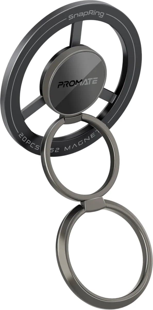 ProMate® SnapRing - MagSafe 360° Compatibele Magnetische Dubbele Ring Telefoonhouder - 360° Vrije Rotatie - Krachtige N52 magneet - Opvouwbaar Ontwerp - Spiegeloppervlak - Duurzame Materialen - Voor iPhone en Andere Apparaten - Compact en Draagbaar