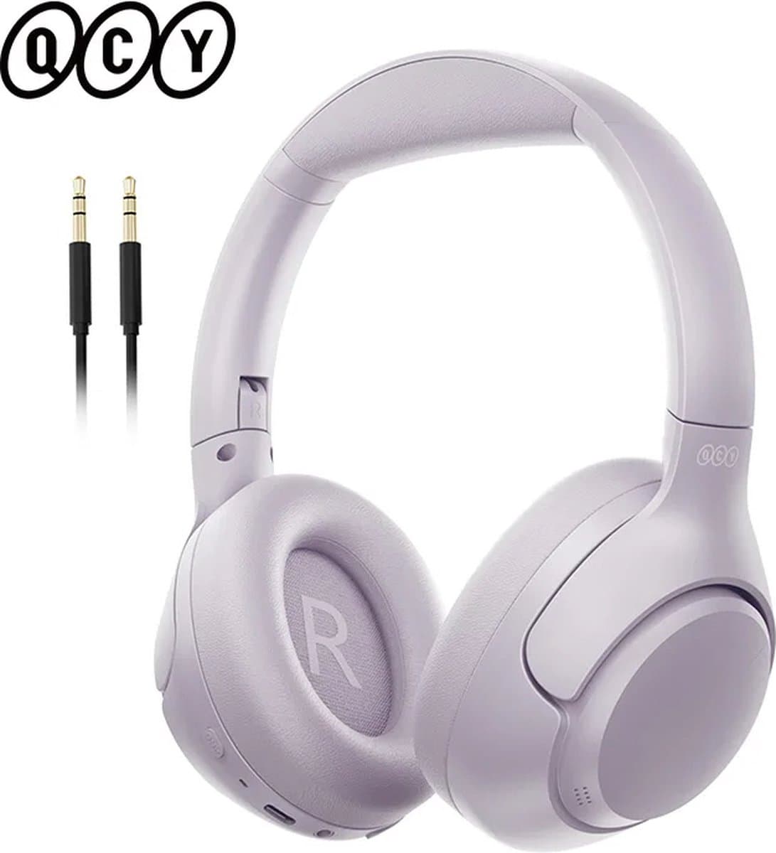 QCY koptelefoon - Koptelefoons - Kinderen - Volwassenen - Bluetooth - Draadloos - Noisecancelling - Blauwe koptelefoon - Lichtblauw
