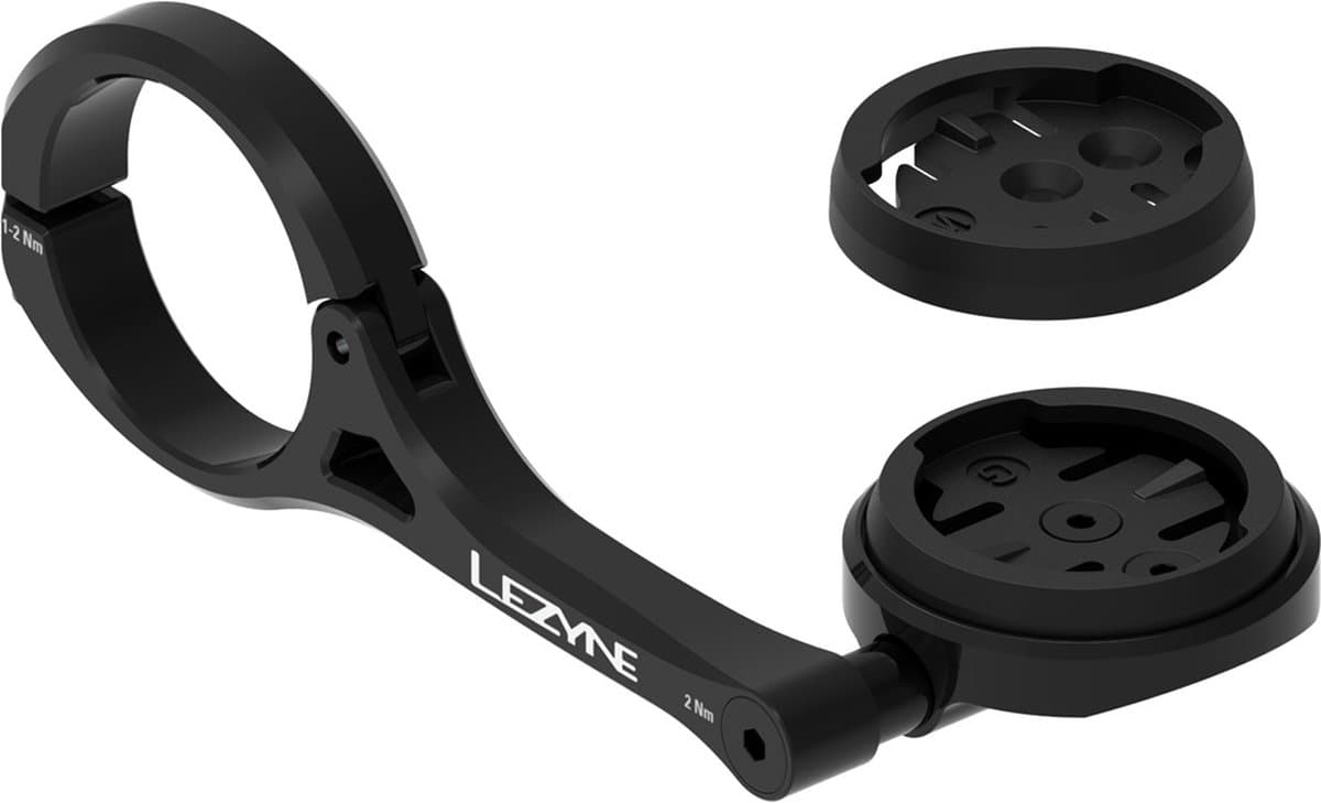 Lezyne Garmin/Wahoo GPS - Voorwaartse bevestiging - Stuurbevestigingset – Geschikt voor fietsen – Zwart
