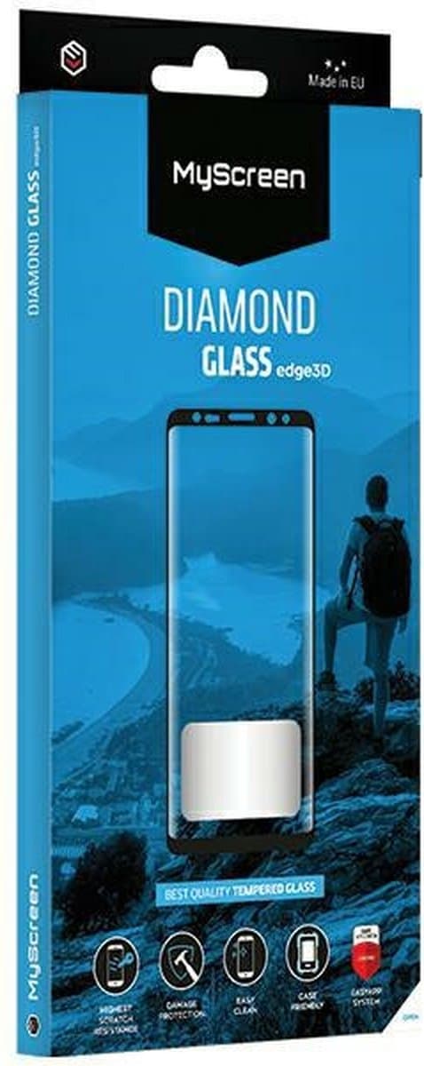 MS Diamond Glass Edge 3D Oppo Reno12 5G zwart/zwart gehard glas