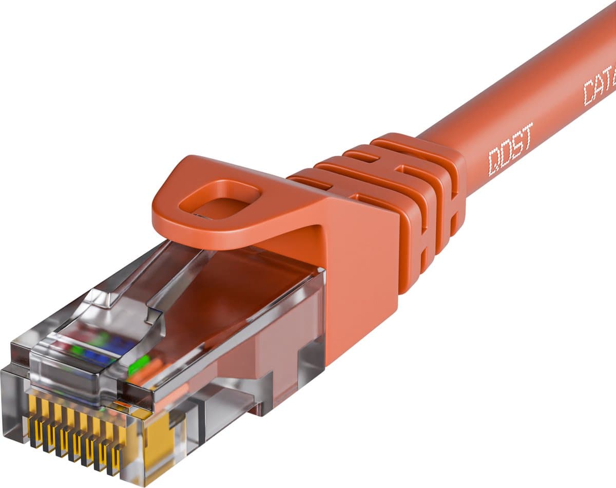 Qost - CAT6 internetkabel - CCA / UTP - 10 Gbps / 250 MHz - RJ45 Connectoren - Patchkabel / Netwerkkabel - 2 Meter - Bruin