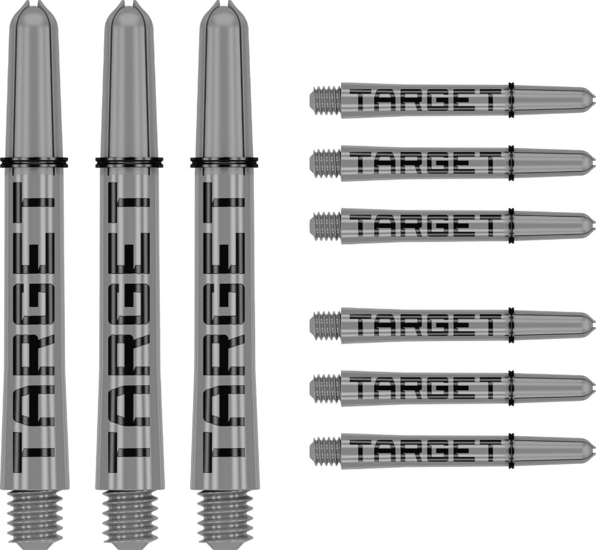 TARGET PRO GRIP TAG GREY & BLACK BAGGED SHAFT SET OF 3 SHORT