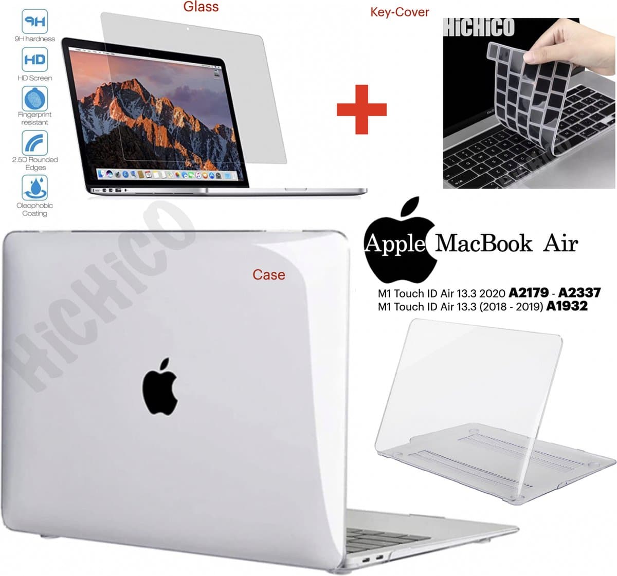 MacBook Air M1 13 inch 2020 Hoes - MacBook Air 2019 3n 2018 modellen: A2337 - A2179 - A1932 - Beschermende Plastic Hard Cover - MacBook Air 13.3 Hoes - MacBook Case - MacBook Cover / Hoes / MacBook Sleeve - MacBook Air --- HiCHiCO®
