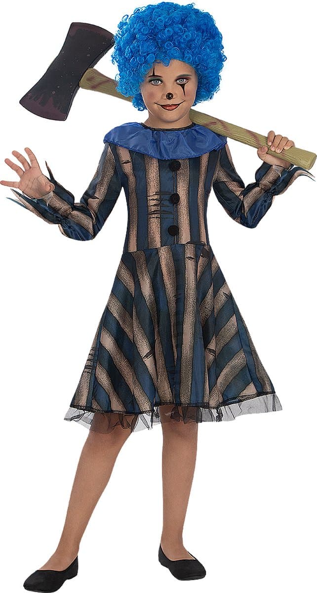 FUNIDELIA Enge Clown Kostuum voor Meisjes - Maat: 107 - 113 cm
