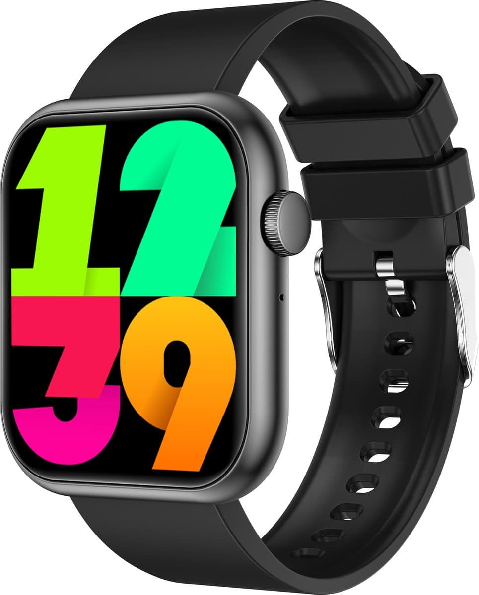 Voltic® Smartwatch Zwart - Dames & Heren Sporthorloge - Android & iOS - Waterdicht Horloge - Sport & Gezondheidstracker - 47mm