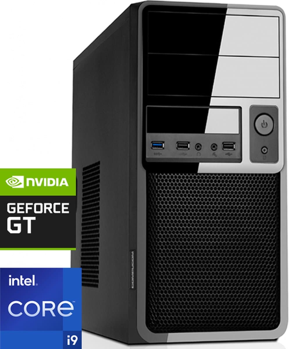 Intel Desktop PC met Core i9 12900F - 4x HDMI - 32GB RAM - 1000GB NVMe M.2 SSD - WiFi - Bluetooth - Windows 11 Pro (DT-373466)