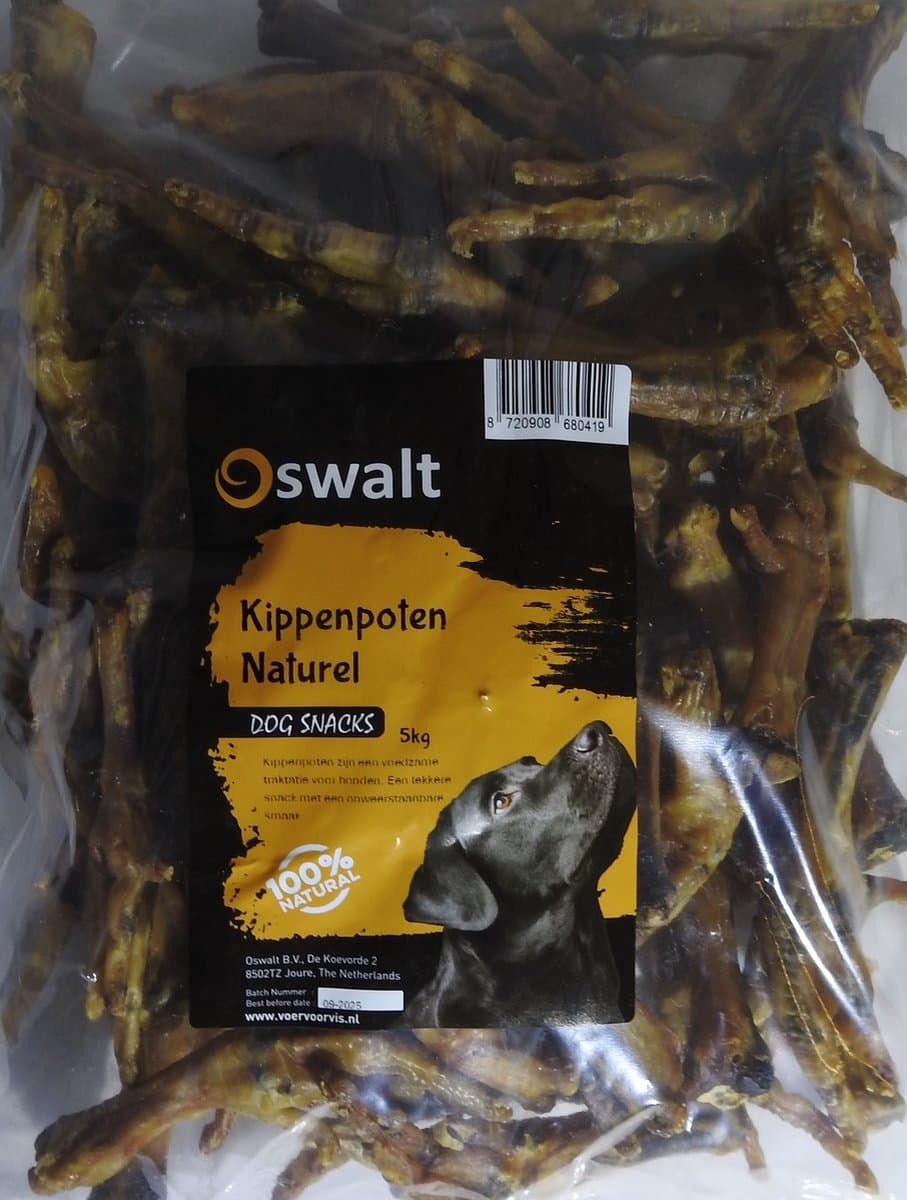 Oswalt Kippenpoten - Naturel - Hondensnack - 5KG